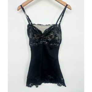 Love Your Assets By Sara Blakely Spanx Lace Trim Camisole Top Black S Whimsygoth